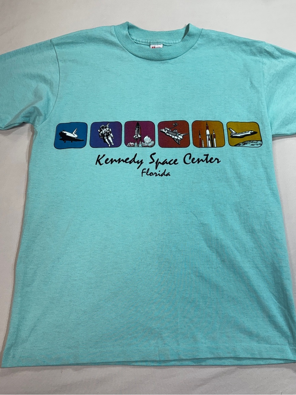 80s Vintage Nasa Kennedy Space Center Florida Shirt Size M Fits S Single Stitch